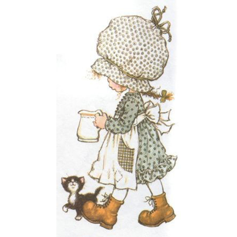 

Vintage Girl - 11CT Stamped Cross Stitch - 30*50CM, 501 Original