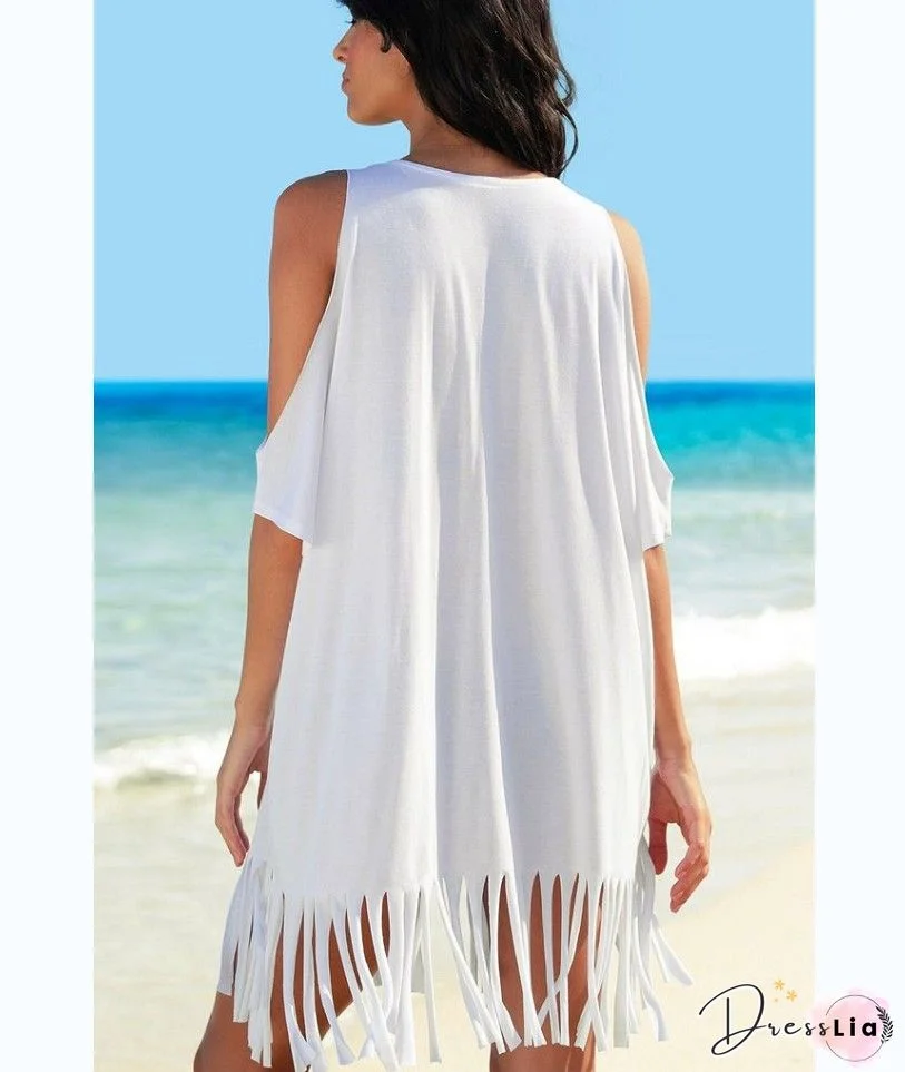 Short Sleeve Casual Weaving Dress