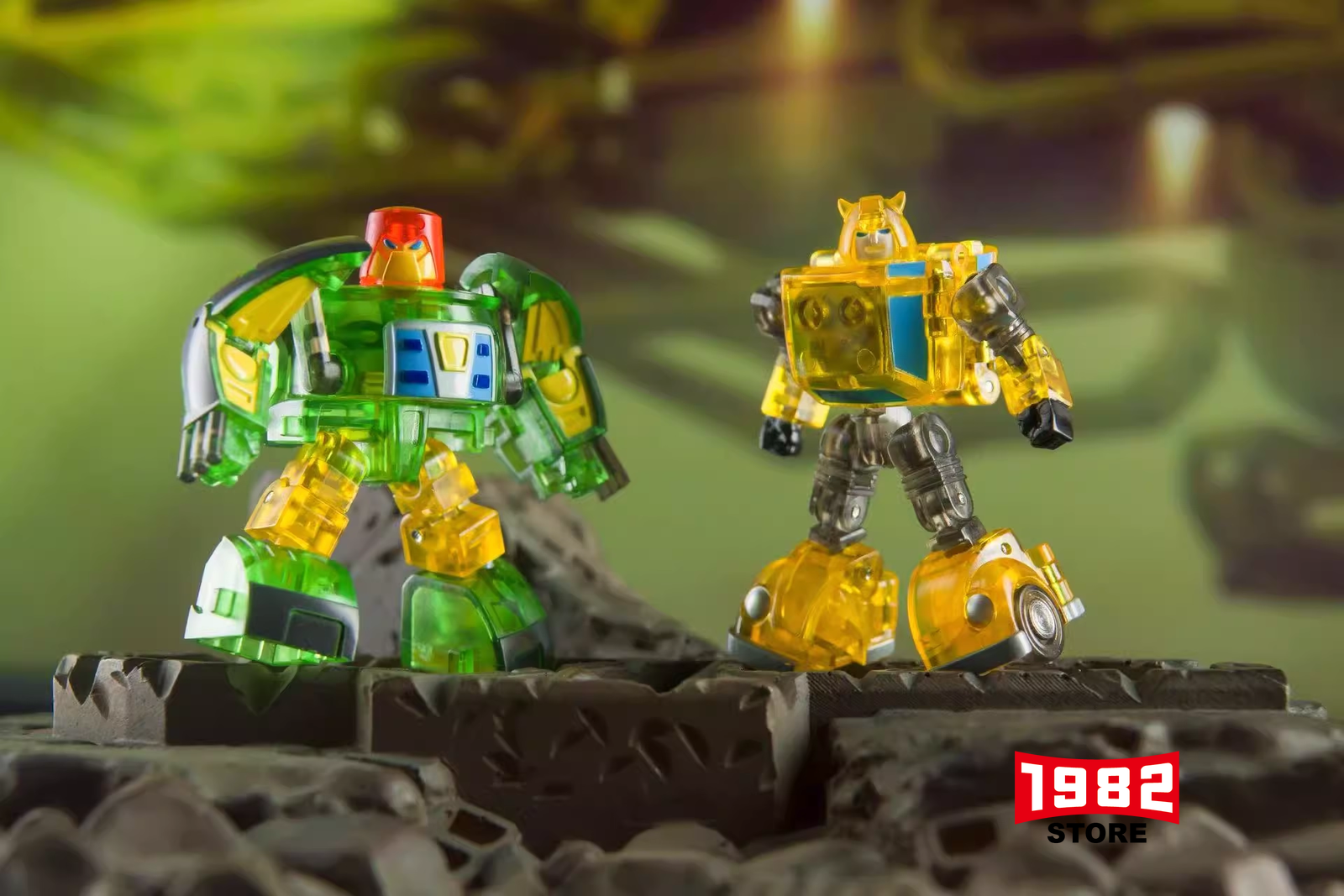 Dr.Wu DW-E22T E34T WASP DISK TRANSPARENT Bee Cosmos Mini Transformers Action Figure 3 Inch Articulated Clear Design Collectible