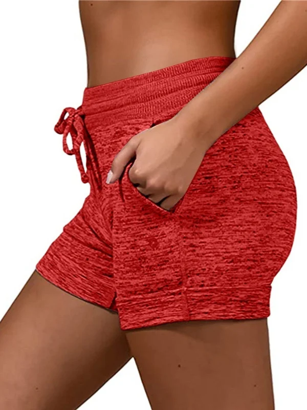 Drawstring Elastic Waist Casual Shorts