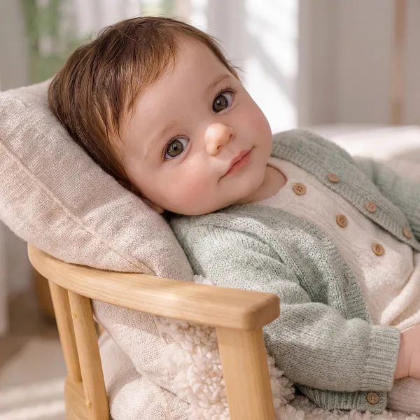 17" Heartbeat & Breath Reborn Baby Farrah — Green Outfit