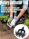2 in 1 Garden Aerator Garden Soil Scarifier Rotary Tiller Rotary Cultivator Tool