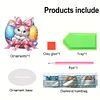 (US Only)2D Flat Easter Bunny Egg DIY Double-Sided Diamond Painting Desktop Decorations