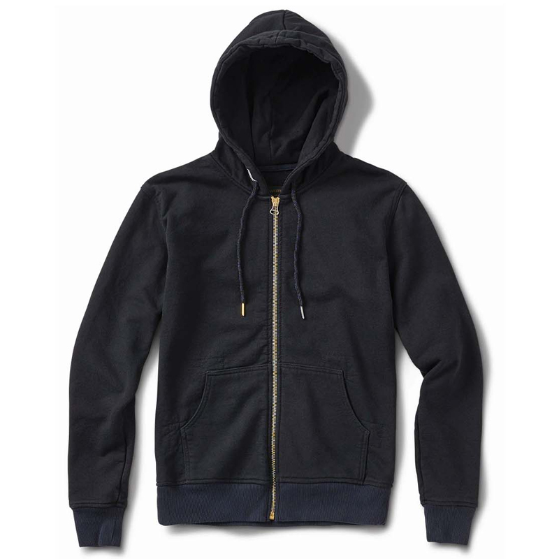 Vintage 25 oz Sulfur Dye Black Terry Zip Hoodie