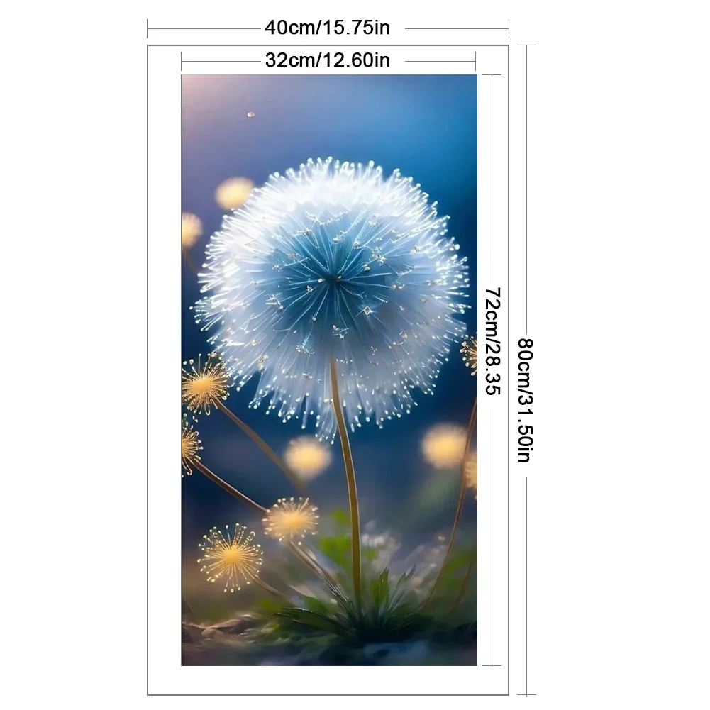 11CT Full Stamped Cross Stitch - Dandelion(Canvas|40*80CM)