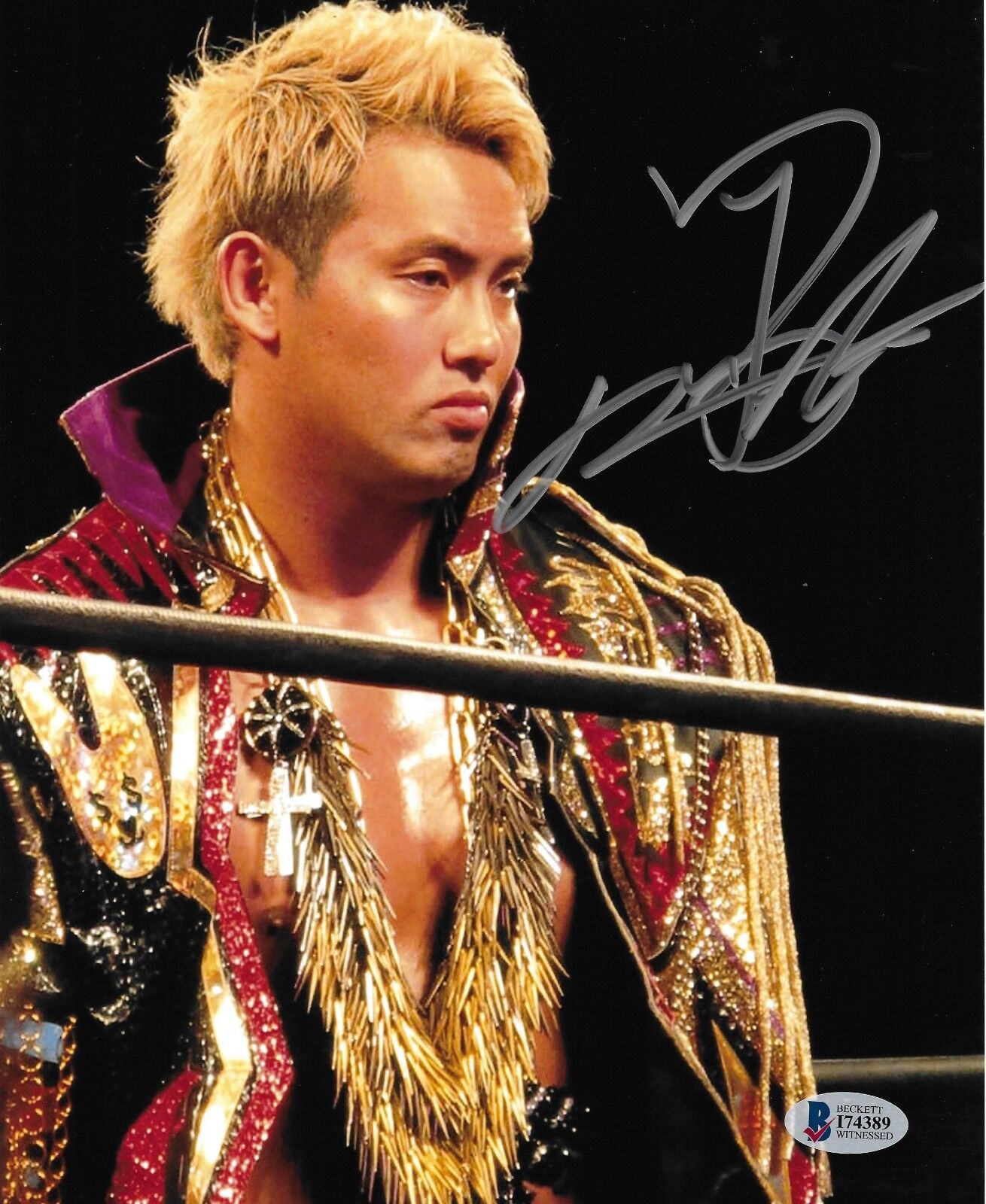 Kazuchika Okada Signed 8x10 Photo Poster painting BAS COA New Japan Pro Wrestling Picture Auto Q