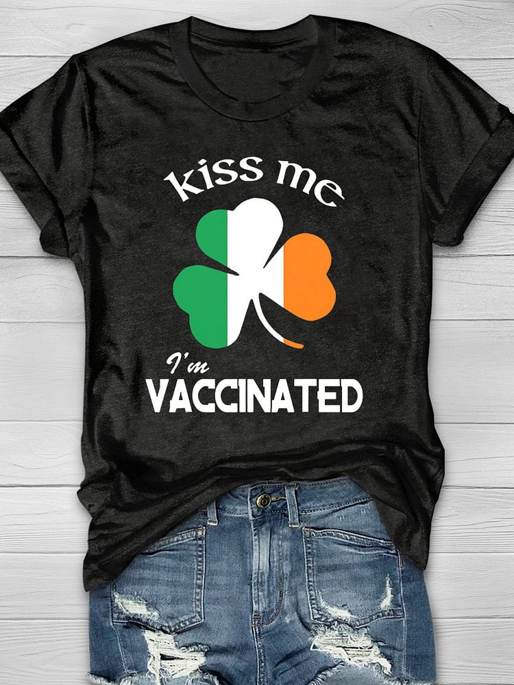 Kiss Me I'm Vaccinated Short Sleeve T-shirt socialshop