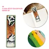 2pcs Animal 2-Strand 14CT Counted Cross Stitch Bookmarks (Tiger-XJL028)