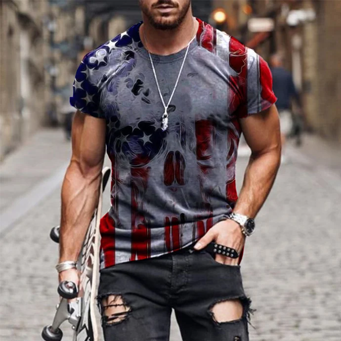 Mens retro casual short sleeve t-shirt / [viawink] /