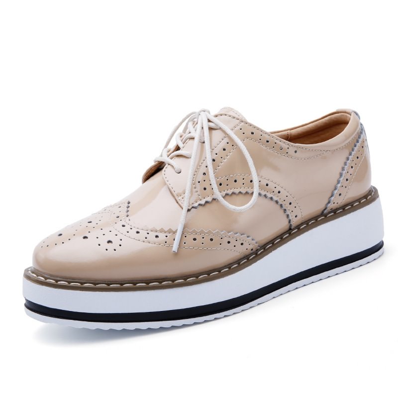 Heightened Leather Shoes Sports British Style-PABIUYOU- Women's Fashion Leader