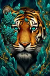 Luxury AB Velvet Diamond Painting Kit - Tiger