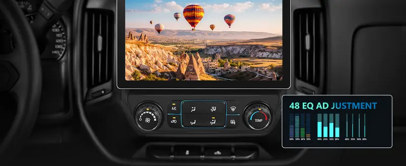 Product Introduction of Car Stereo for Chevy Silverado GMC Sierra 2014-2018 touch screen has Android Auto Wireless Carplay. Bluetooth WIFI supports GPS Navigation 16
