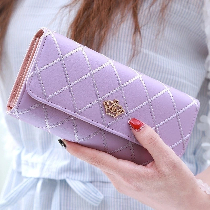 Women’s Plaid Pu Leather Flip Cover Wallets