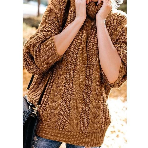 High Collar Casual Warm Sweater | EGEMISS