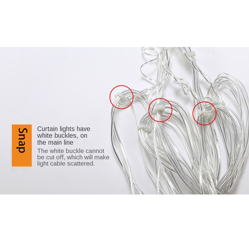 Tegooe 32M LED Snowflake Curtain Lights - Waterproof Fairy String for Holiday Decor