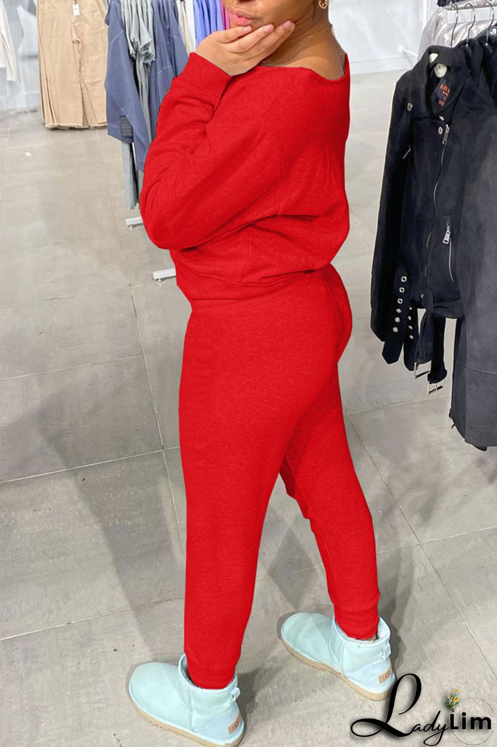 Grey Casual Solid Patchwork O Neck Long Sleeve Two Pieces