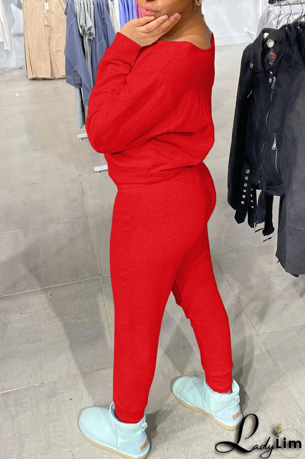 Grey Casual Solid Patchwork O Neck Long Sleeve Two Pieces