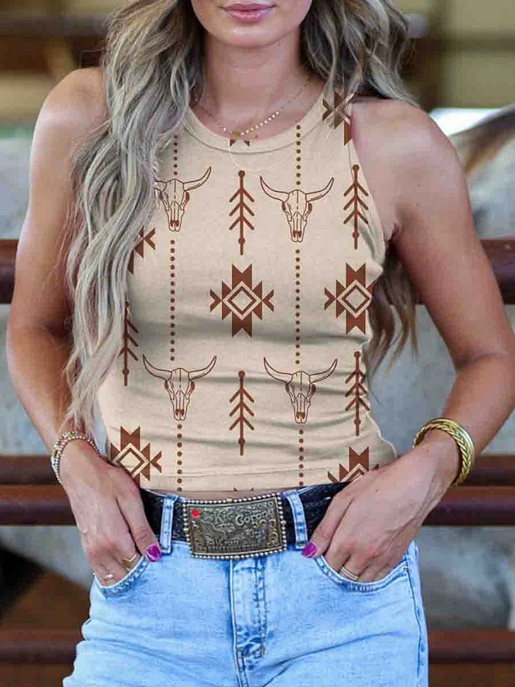 Women's Aztec Print Tank Top
