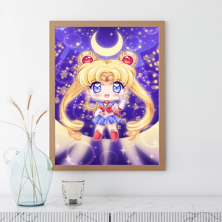 Cheap 30x40cm Hanging Frame Diamond Painting Anime Poster Diamond