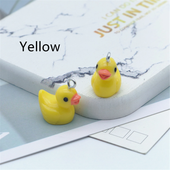 Bulk 10 Cartoon Animal Charms,Resin Animal Cute Duck Charms Hanging DIY Style Pendants Decorate Handmade Earring Jewelry Accessories