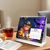 Little Bear 2027 DIY Diamond Painting Calendar Set with Special Shaped Partial Drill, 7.68x6.69 inch Monthly Flip Tabletop Calendar for Adults Beginners Home Office Decor Gift