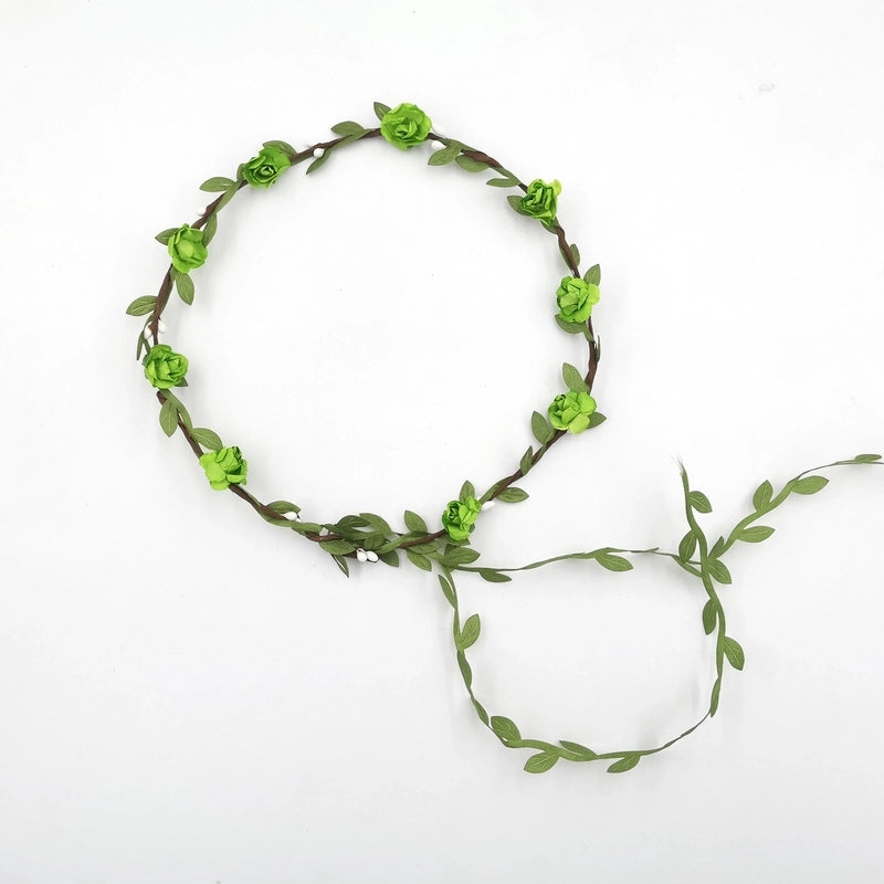 Women’s Vacation Bridal Classic Style Leaf Cloth Tassel Flowers Hair Band