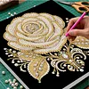 DIY Pearl Painting Rose for Home Wall Decor with Frame(30x30cm)
