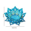 Kits de peinture en diamant maison Lotus avec porte-bougiers Kit de porte-bougeoir pour peinture en diamant Kit porte-bougeoir en diamants Peintures de chandeliers pour aromath&eacute;rapie et d&eacute;coration int&eacute;rieure