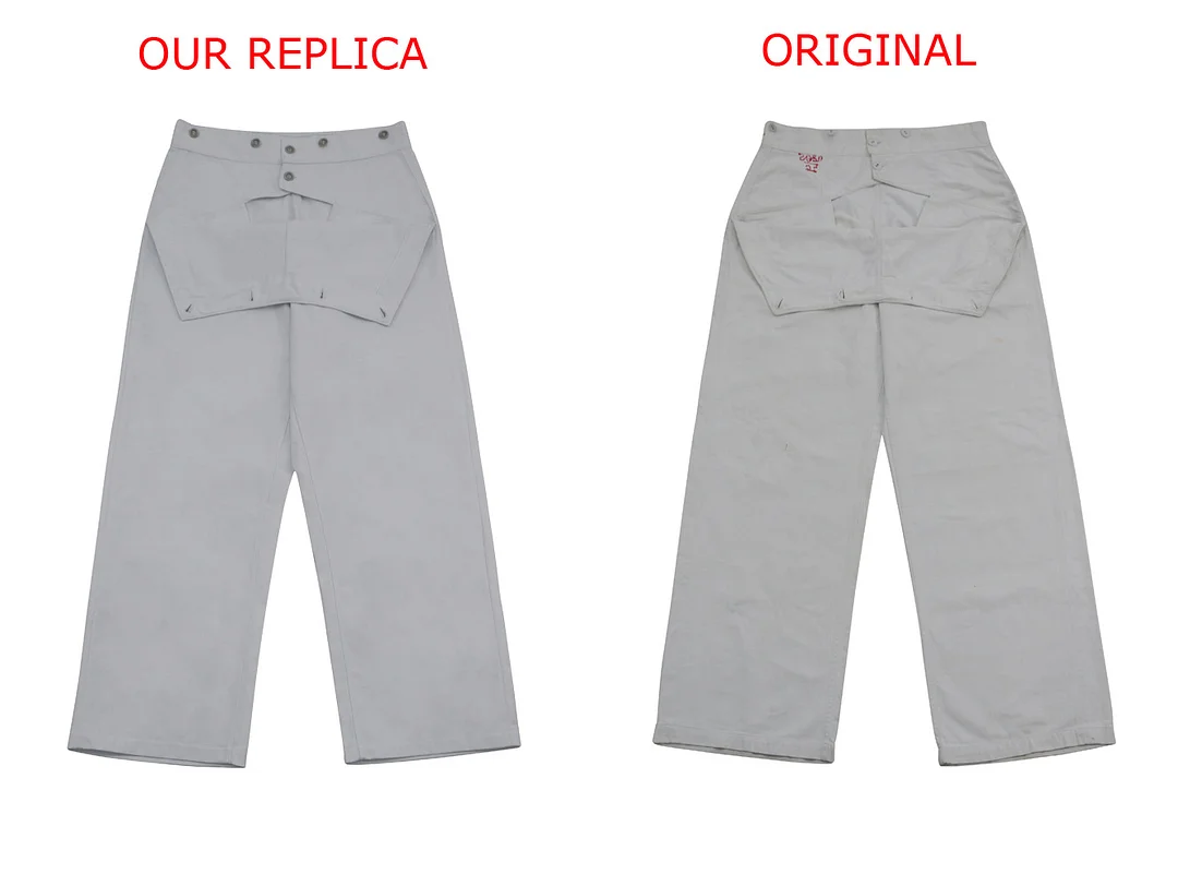   Kriegsmarine German White cotton EM Trousers Klapphose German-Uniform