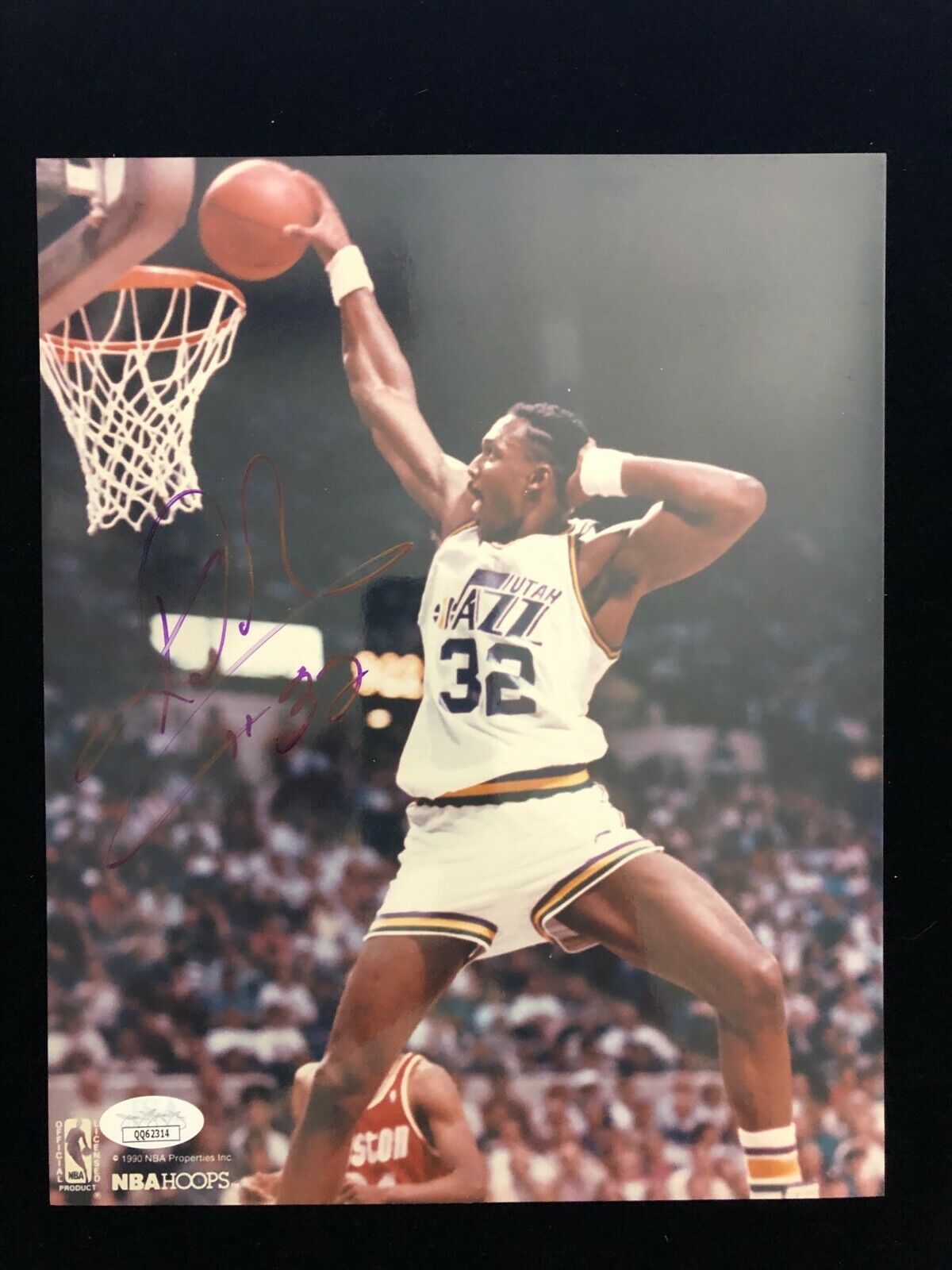 Karl Malone Signed Autograph Photo Poster painting - Utah Jazz - JSA #QQ62314