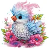 Flauschiger Vogel - speziell geformtes Diamantgemälde - 30*30cm
