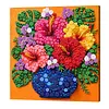 Monstera Deliciosa Vase Button Picture Art DIY Kit 30x30cm Frame Button Painting