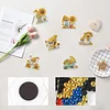 6Pcs Diamond Painting Acrylic Sunflower Skull Fridge Magnet