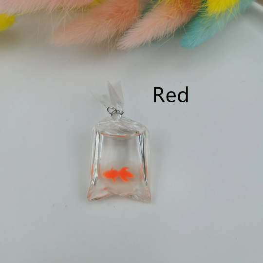 2 Style Water Bag Charms Pendants,Ocean Fish Charms,Golden Fish Charm, Food Charm,Geometric Charm DIY Earring Necklace Jewelry
