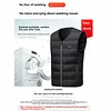 22 Heating Zones Electric Heated Vest USB V Neck Thermal Clothes for Outerwear