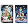 2 Stück 50-seitiges A5-Weihnachts-Diamantmalerei-Notizbuch für Erwachsene Urlaubsgeschenk