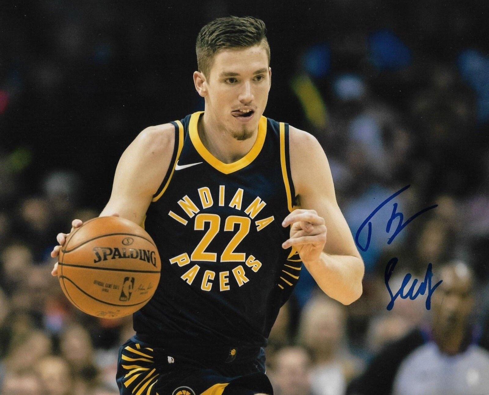 TJ LEAF signed autographed INDIANA PACERS 8x10 Photo Poster painting UCLA w/COA