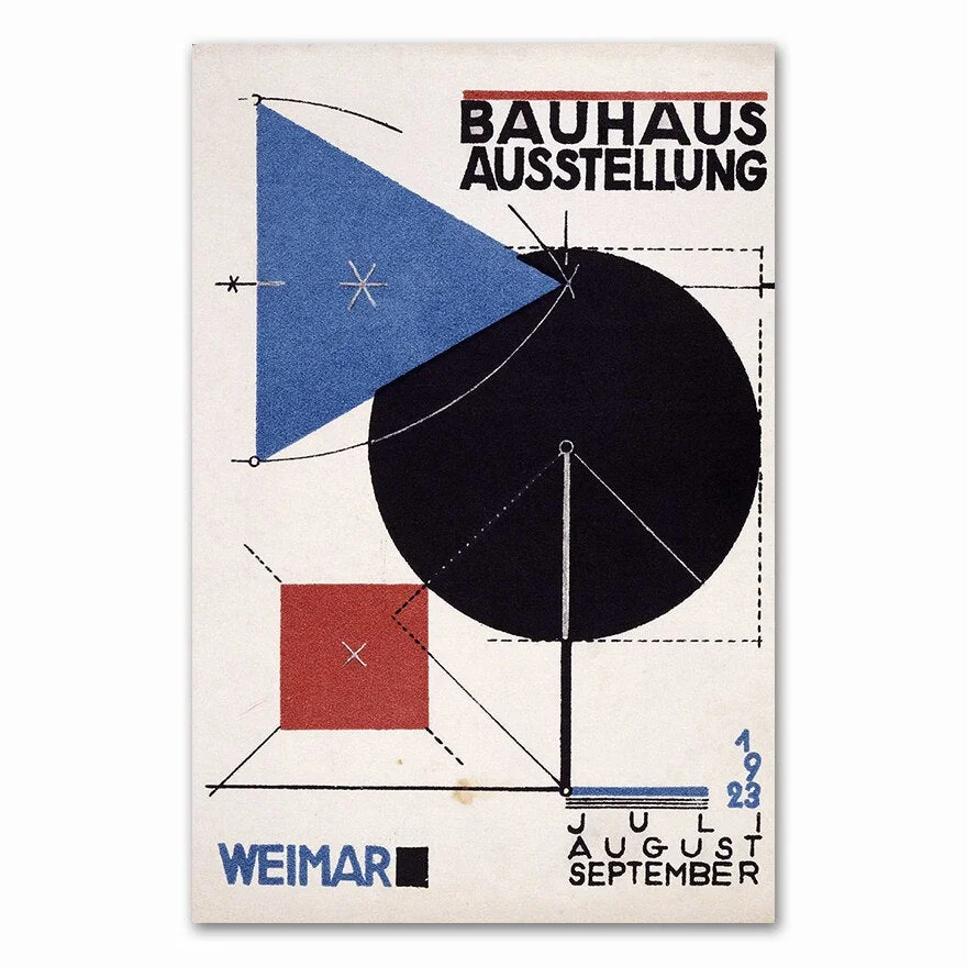 Posters and Prints Bauhaus Ausstellung 1923 Weimer Exhibition Poster Wall Art Picture Canvas Painting for Room Home Decor