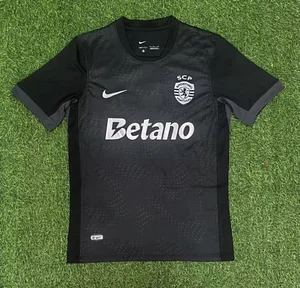 2025/2026 Sporting Lisbon Away Black Football Shirt 1:1 Thai Quality