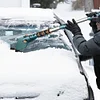 Extendable Snow Brush with Ice Scraper Car Snow Brush for Truck SUV (Green)