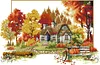 Four seasons Town House -14CT Stamped Cross Stitch