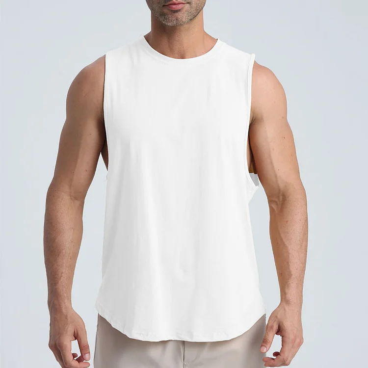 PASUXI Wholesale Men's Gym Vests Breathable Running Tops Round Neck Sportswear huanwei