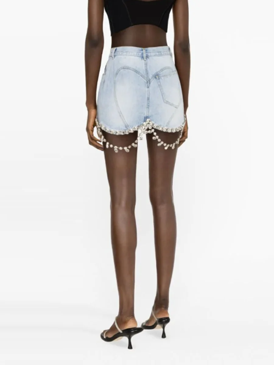 Toloer Toloer Chain Decoration Short Coat Fashion Hip Skirt Two-Piece Denim Suit Girl-Outfit Ideas