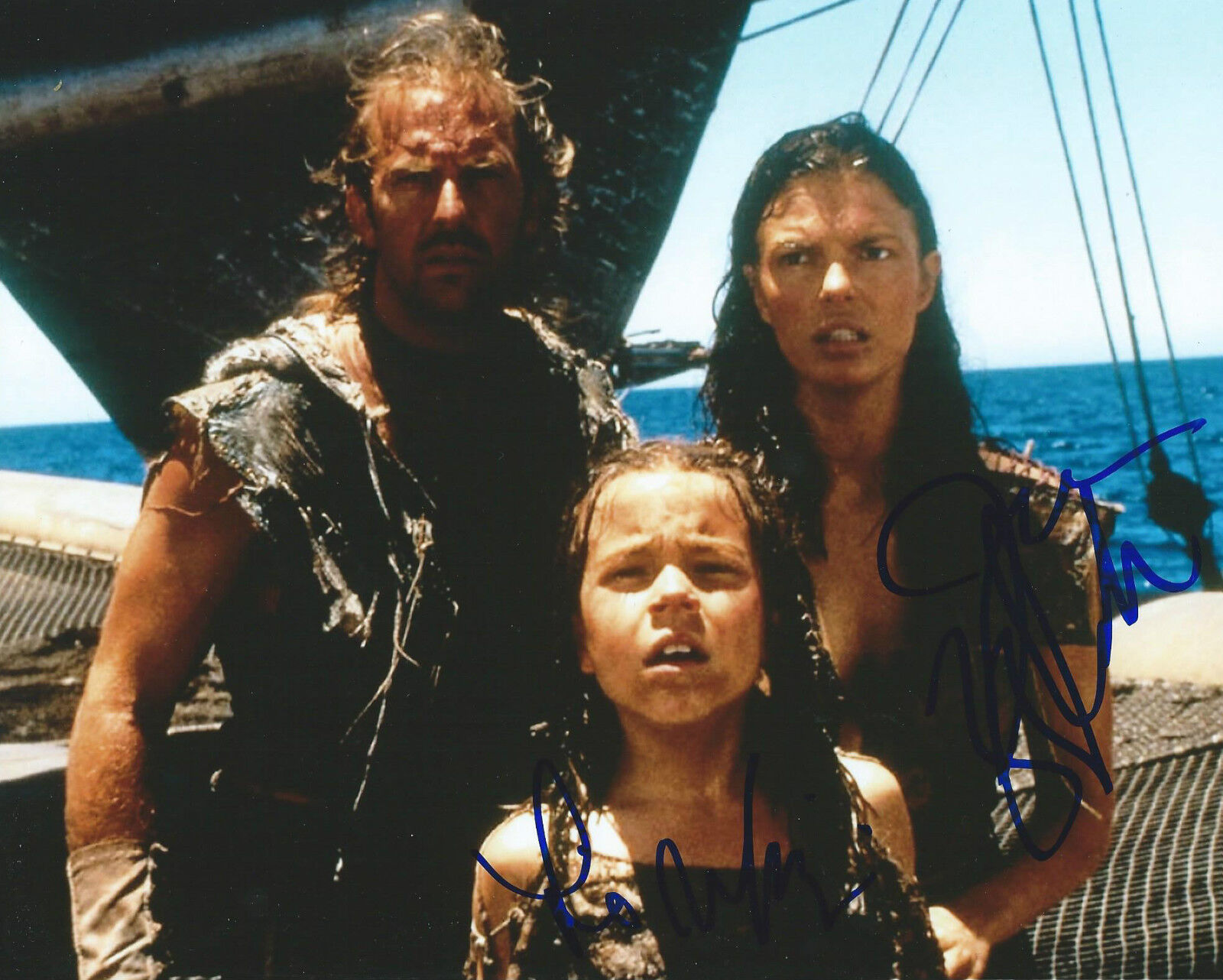 **Waterworld *JEANNE TRIPPLEHORN & TINA MAJORINO* Signed 8x10 Photo Poster painting MH3 COA**