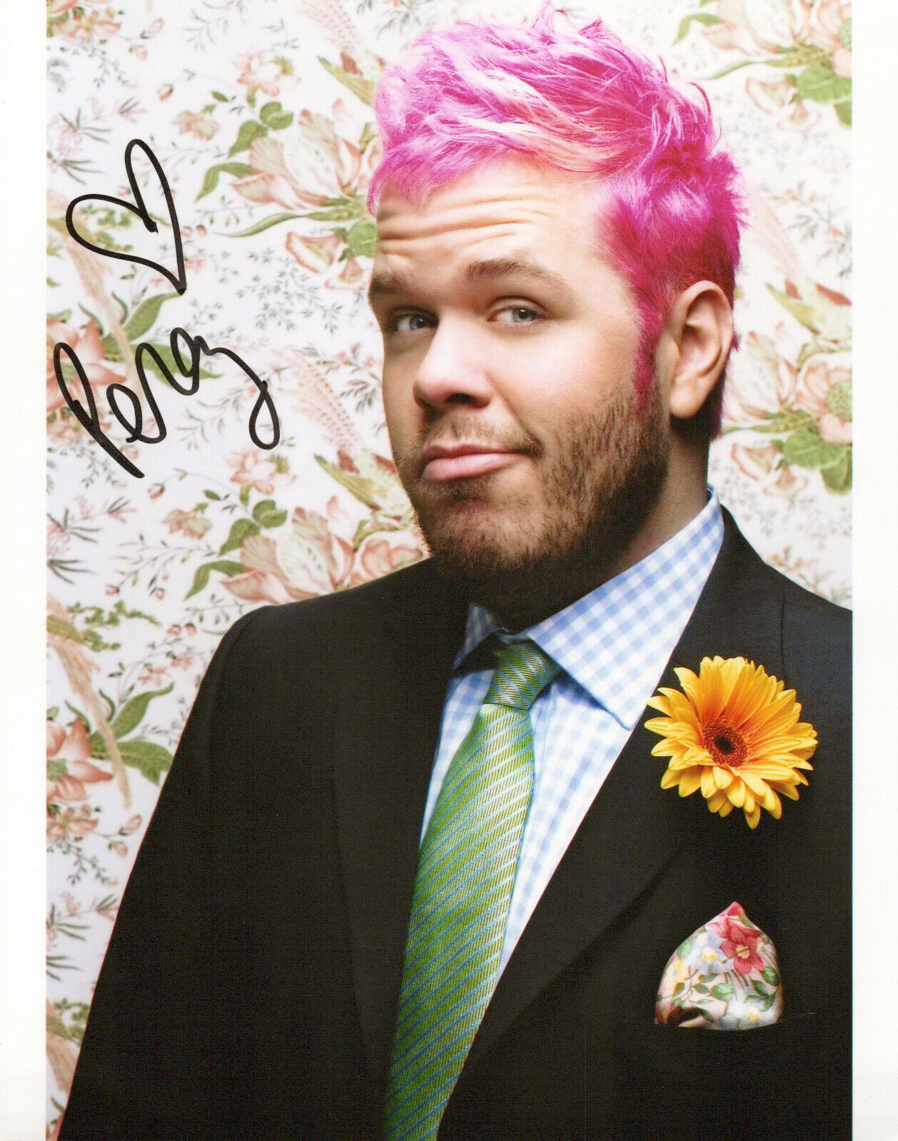 Perez Hilton head shot autographed Photo Poster painting signed 8x10 #5