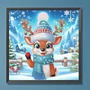 Diamond Painting - Partial Special Shaped Drill - Winter Deer(Canvas|30*30cm)