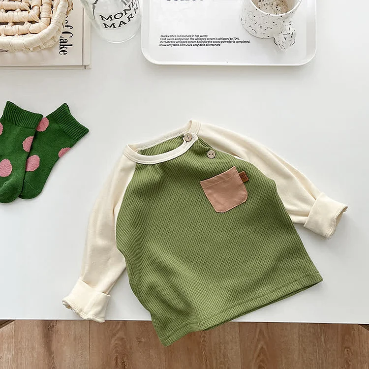 Baby Color Block Simple Shirt