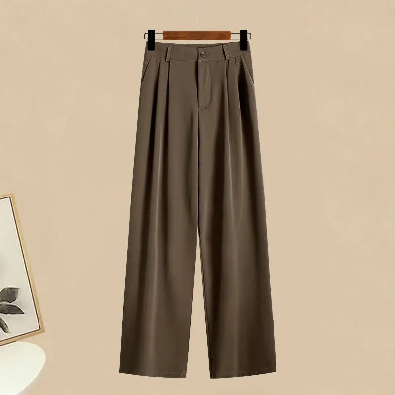 Chic Cross Knit Crop Sweater Casual Suit Pants