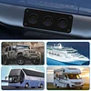Rocker Switch Panel, Rocker Toggle Switch Aluminum Housing Bracket for Car Truck Marine Boat RV Vehicle, Waterproof Panel