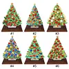 DIY Wooden Diamond Painting Xmas Tree Desktop Ornaments Double Side Printed Desk Decor Kits